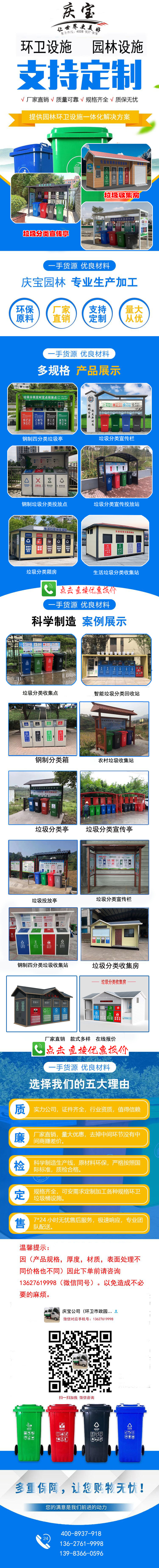 垃圾分类投放亭，垃圾分类收集亭宣传栏厂家定制(图1)